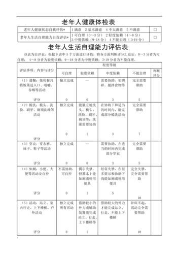 老年人能力评估行业标准迎来新变化