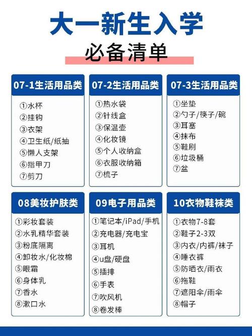 开学指南|开学必备物品有哪些。附大学生活用品清单
