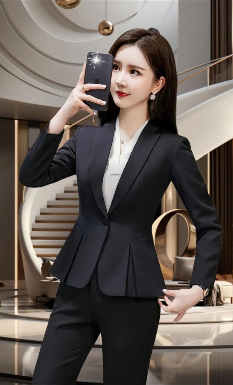 黑色西服如何选内搭。多种搭配方案,展现职场女性的多样魅力
