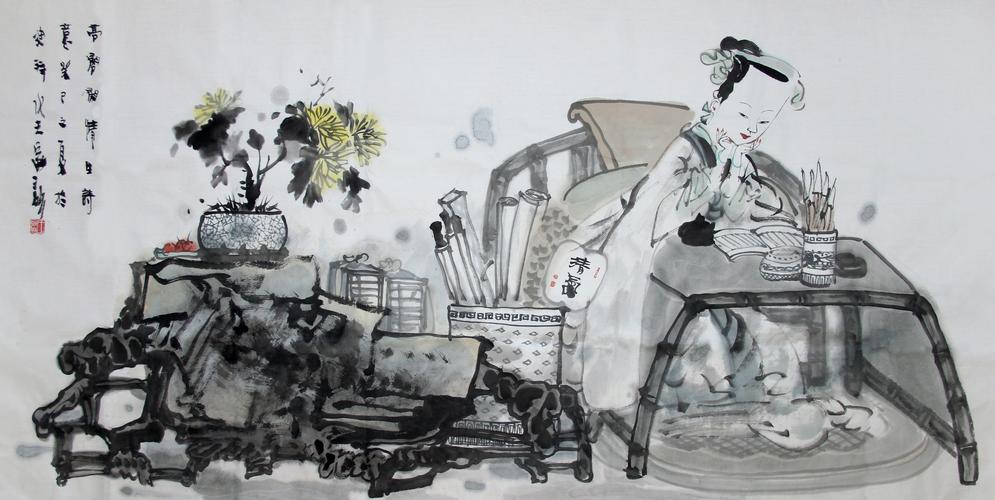 王家训国画审美意境和想象空间丰富,笔墨精妙,画意不尽