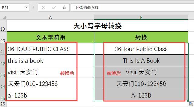 英文字母大小写自由转换,必学的3个Excel公式