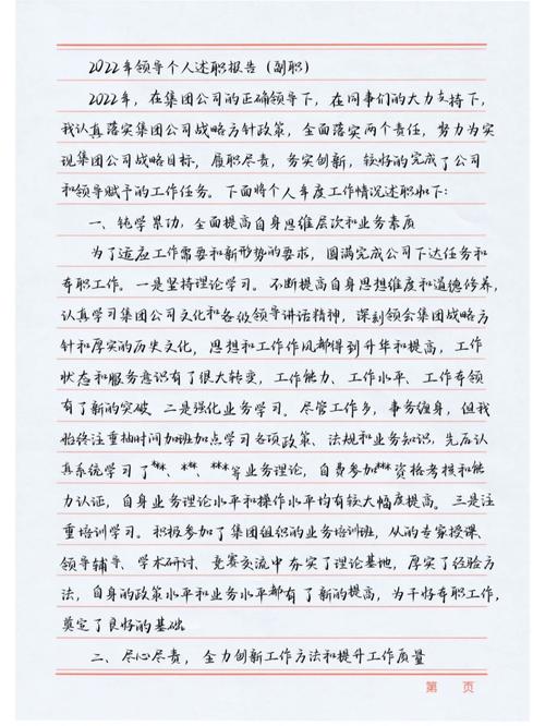 2022年领导个人述职报告公司副职全文1804字