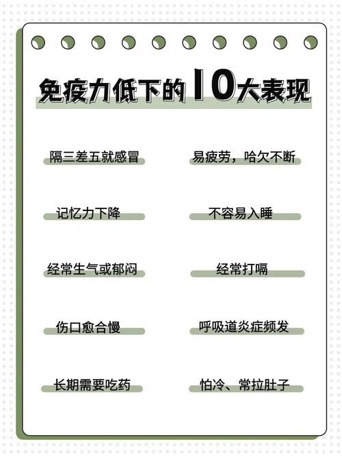 身体免疫力下降具体表现有哪些。