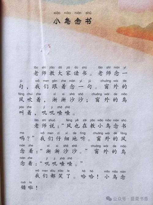 儿童文学《小鸟念书》,简短好读,适合幼小衔接一年级