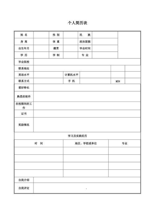 10套完整版个人简历模板,直接套用,送给需要找工作的你