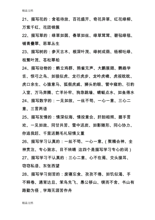 小学语文作文25类常用词汇+4类句式大全,满分作文素材,备好
