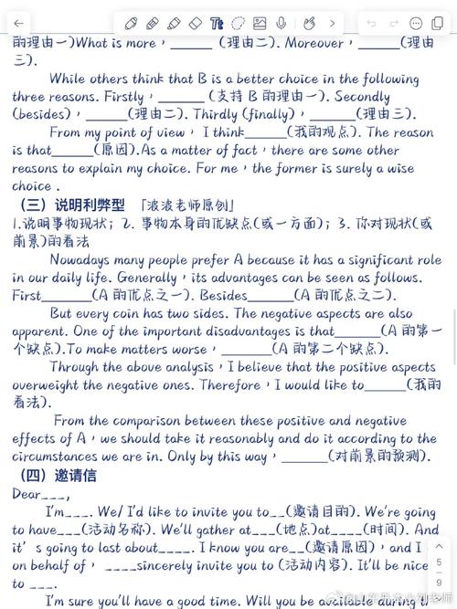 湖南专升本英语写作万能模板