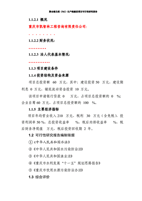 高效聚合氯化铝项目可行性研究报告