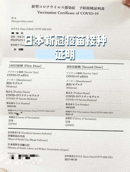 驻日使馆关于日本新冠疫苗接种证明书格式更新的提醒