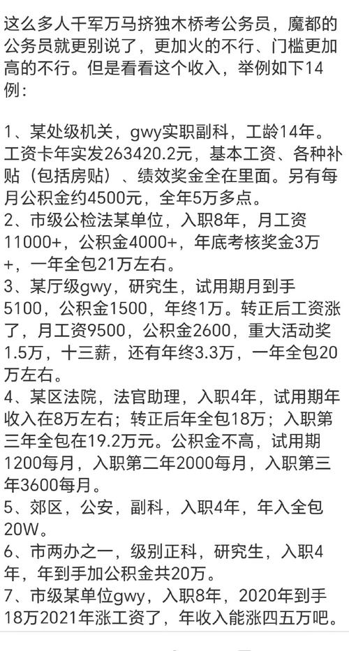 上海市崇明区公务员的工资待遇,现已离职去了国企