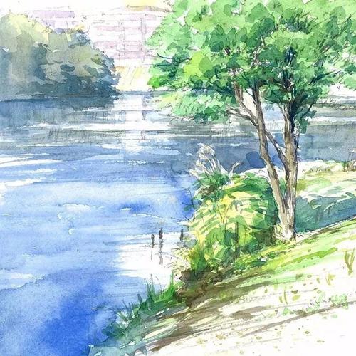 简单、纯净、清新的风景画