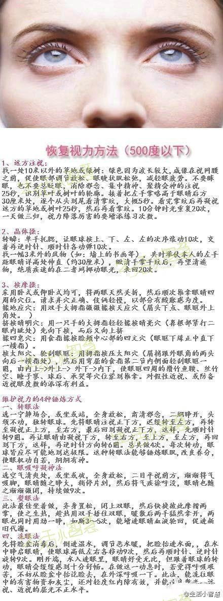 恢复视神经的最好方法
