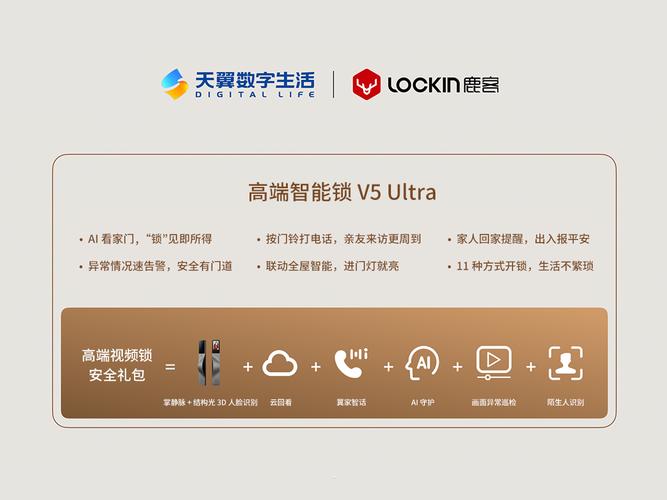 天翼数字生活公司携手鹿客推出V5Ultra智能锁开启未来智能生活新纪元