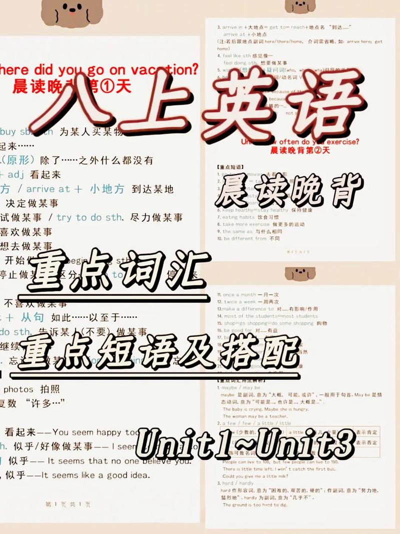 人教版英语八年级上册知识点