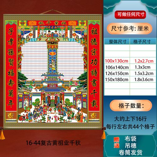 家谱轴子怎样做。怎么填写。