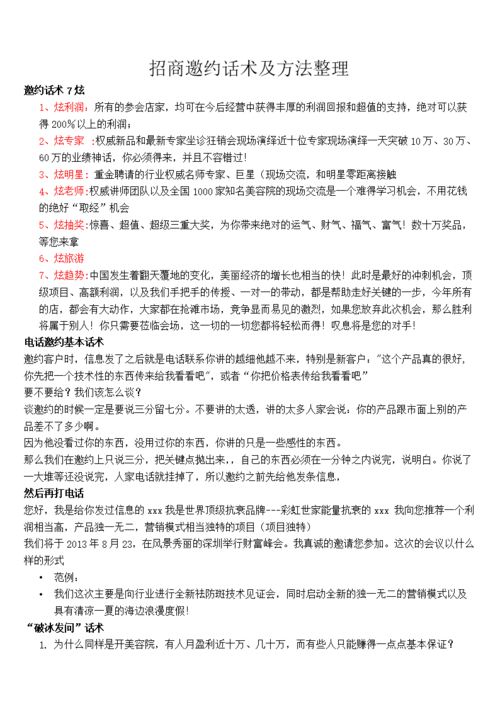 掌握餐饮招商销售话术技巧,揭秘开场白艺术,轻松吸引投资者