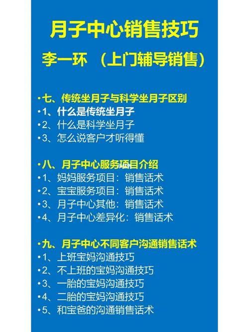 产后修复销售技巧和话术月子中心接待客户流程与销售团队培训