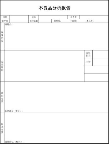 不良品维修报告