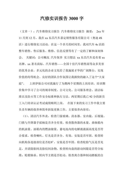 故障维修实训报告的启示与思考
