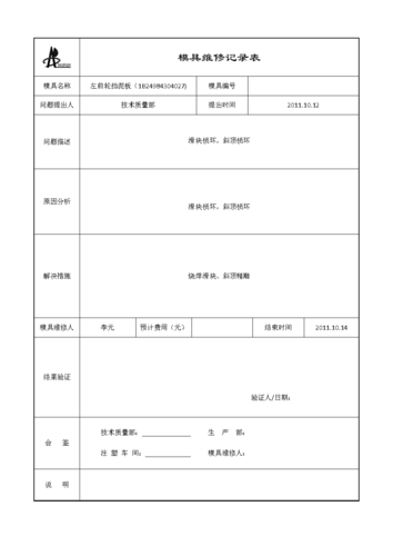 模具维修记录报告的重要性与实施步骤