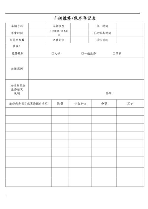 公车车辆维修报告表:守护城市出行,提升公共服务品质