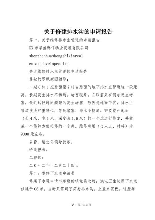 关于维修水利申请报告的思考与展望