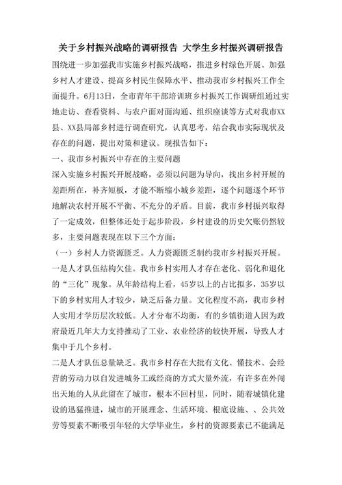 农村设施维修报告解读:助力乡村振兴战略的实施