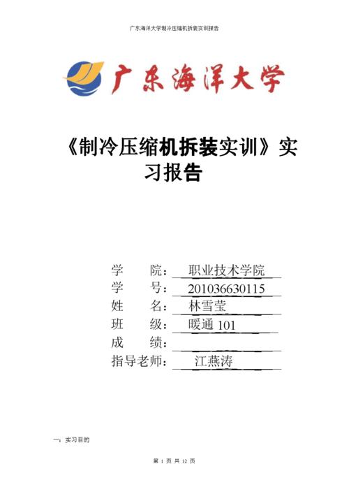 制冷系统维修实训报告介绍:技术革新与人才培养
