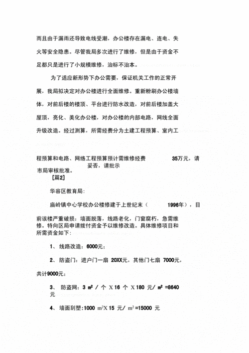 办公室维修改造申请报告解读与展望