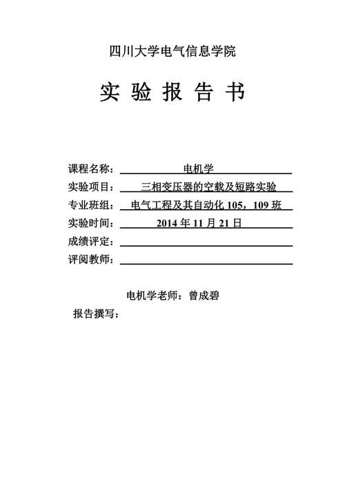 变压器维修实验报告分析及展望