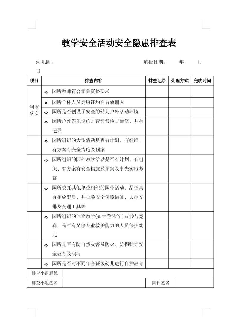 幼儿园隐患维修报告申请_筑牢安全防线,呵护幼儿健康成长
