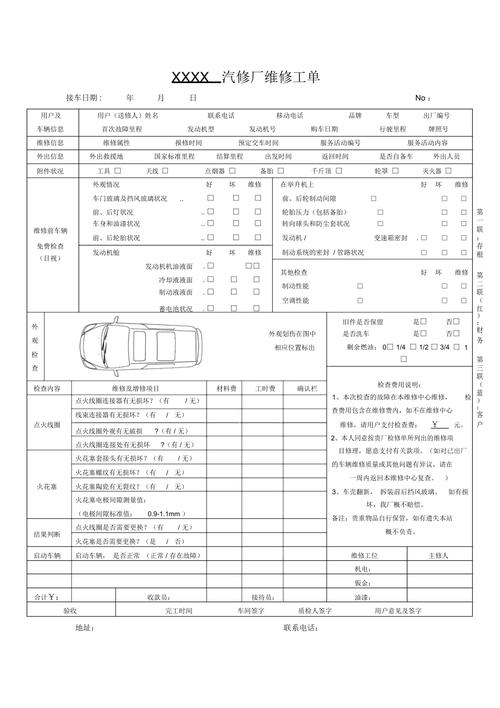 汽车维修报告书介绍:介绍车辆健康密码