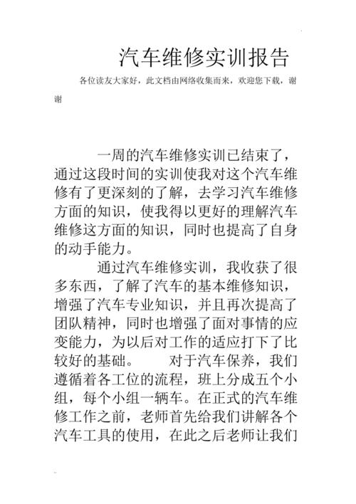 汽车维修电气实训报告_理论与方法的完美融合