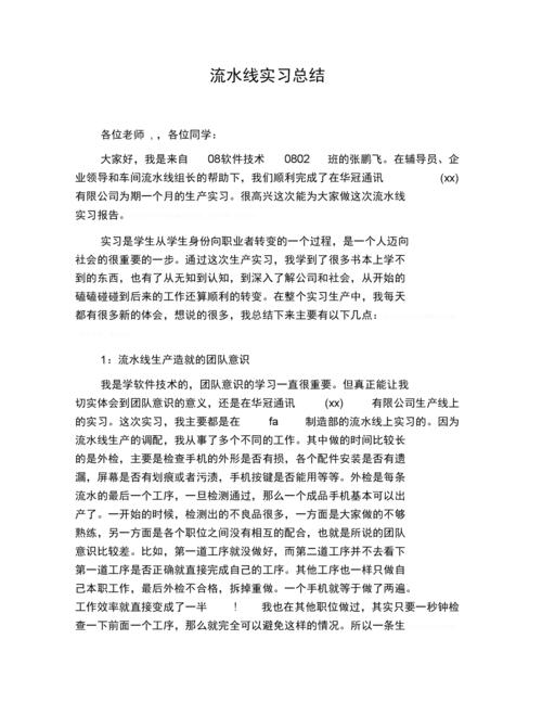 流水线维修总结报告