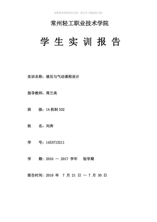 液压泵维修实训报告总结_理论与方法相结合的匠心独运