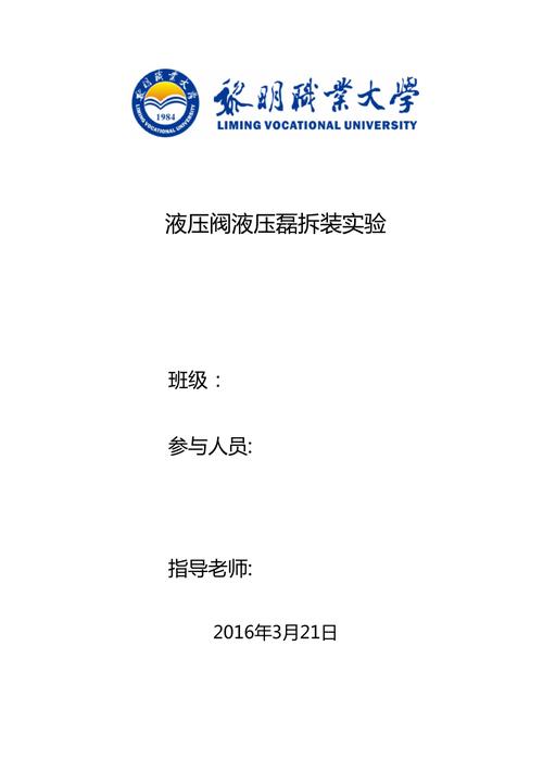 液压阀门试验维修报告介绍:保障液压系统稳定运行的关键
