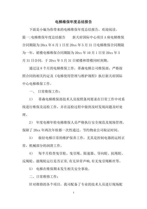 电梯维修技术发展与创新_基于技术总结报告的分析