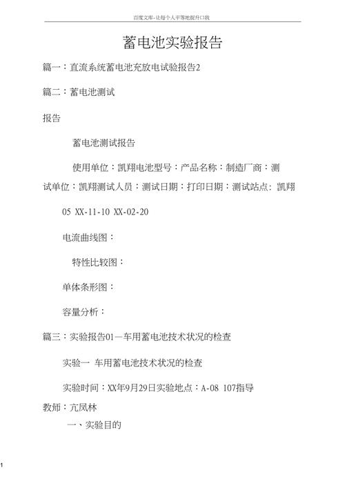 电池检查与维修实训报告介绍:理论与方法的完美融合