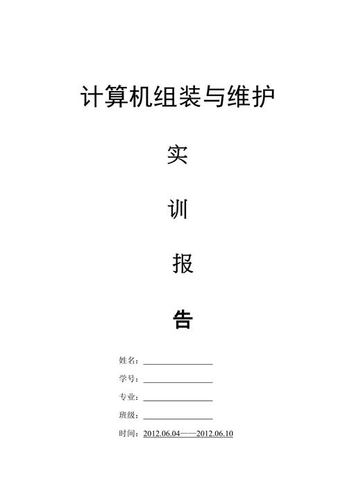 电脑主机维修实训报告解读与展望