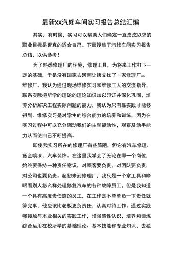 维修工能力分析总结报告_助力产业发展,提升行业竞争力