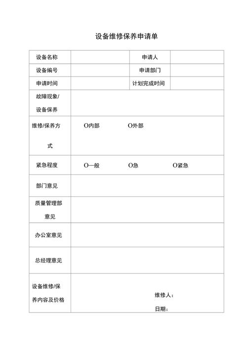 维修申请单与分析报告:精准把脉设备故障,助力企业高效运维