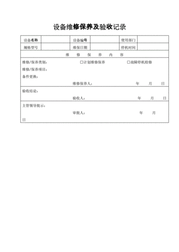 设备维修保养验收报告介绍:保障设备稳定运行的关键一环