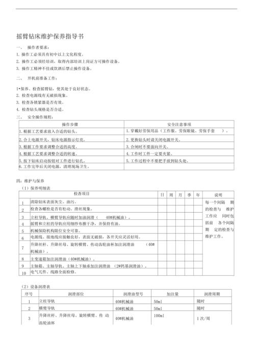详细介绍摇臂钻床维修报告：技术升级与安全保障