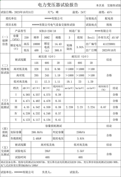 详细剖析变压器检测报告,保障电力安全稳定供应