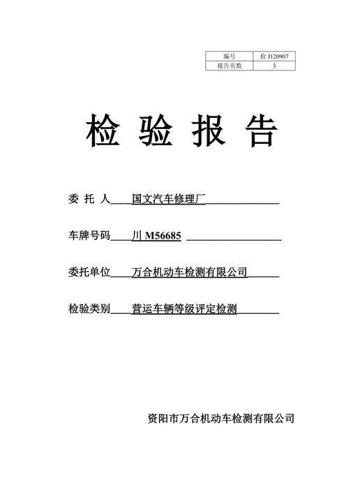 轿车维修厂鉴定报告模板介绍与应用