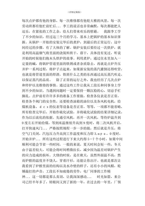 锅炉维修报告范文介绍