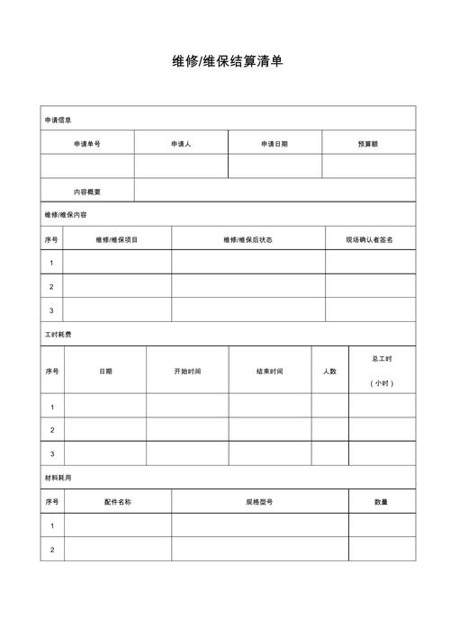 零星维修结算申请报告:精细化管理的方法与展望