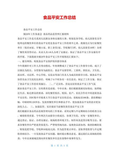 食品厂维修经验总结报告_保障食品安全,助力企业发展