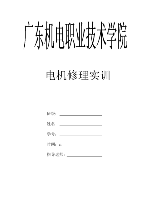 高压电机维修实训报告:技术革新与人才培养的有机结合
